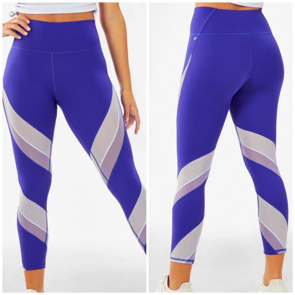 Fabletics high waisted mesh power hold 7/8 Small